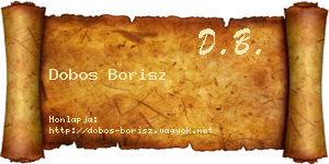 Dobos Borisz névjegykártya