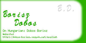 borisz dobos business card